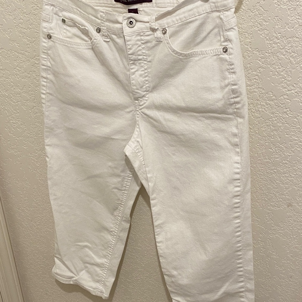 Gloria Vanderbilt Gabby Capri Jeans White Size 10